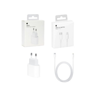 Pachet Incarcator Apple iPhone si Cablu de date tip lightning