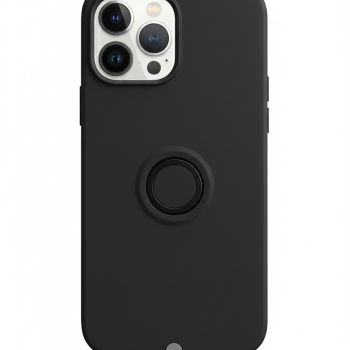 Husă Iphone 14 Pro Max silicone suport, negru