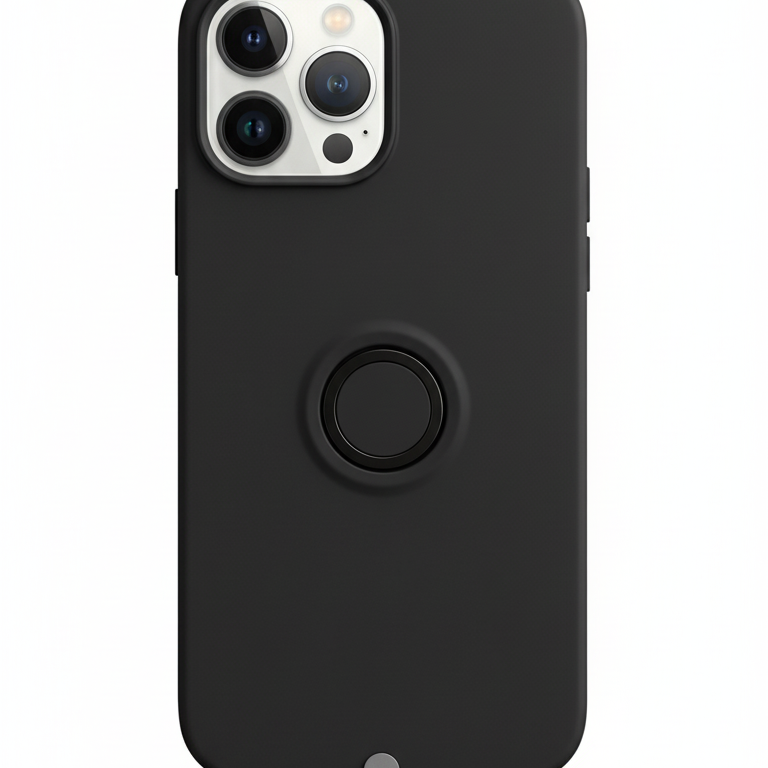 Husă Iphone 14 Pro Max silicone suport, negru